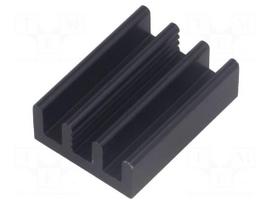 Heatsink: extruded | black | L: 19mm | W: 14mm | H: 6mm | 35K/W | aluminium