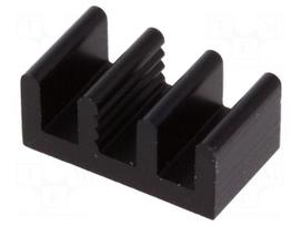 Heatsink: extruded | black | L: 8mm | W: 14mm | H: 6mm | 72K/W | aluminium