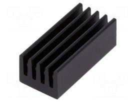 Heatsink: extruded | black | L: 17mm | W: 8mm | H: 6mm | 42K/W | aluminium