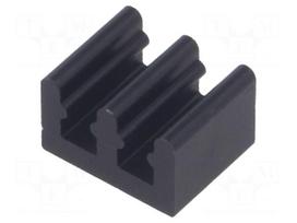 Heatsink: extruded | black | L: 8mm | W: 10mm | H: 6mm | 73K/W | aluminium