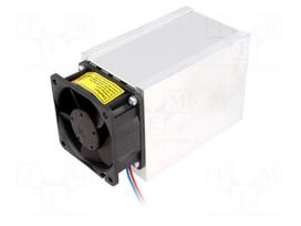 Heatsink: extruded | L: 100mm | W: 62mm | H: 74mm | 0.2K/W | aluminium