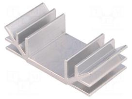 Heatsink: extruded | U | L: 35mm | W: 70mm | H: 19mm | aluminium