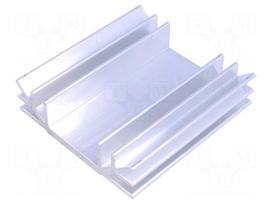 Heatsink: extruded | U | L: 75mm | W: 70mm | H: 19mm | aluminium