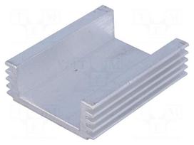 Heatsink: extruded | L: 50mm | W: 40mm | H: 15mm | 85cm2 | Int.width: 28mm