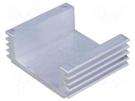 Heatsink: extruded | L: 35mm | W: 40mm | H: 15mm | 60cm2 | Int.width: 28mm