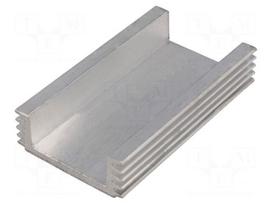 Heatsink: extruded | L: 70mm | W: 40mm | H: 15mm | 120cm2 | Int.width: 28mm