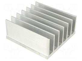 Heatsink: extruded | grilled | L: 80mm | W: 78mm | H: 35mm | aluminium