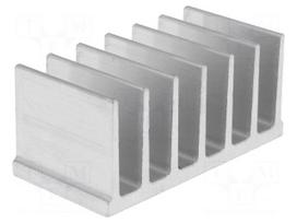Heatsink: extruded | grilled | L: 40mm | W: 78mm | H: 35mm | aluminium