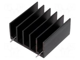 Heatsink: extruded | TO220,TO247 | black | L: 30mm | W: 30mm | H: 15mm