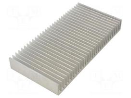 Heatsink: moulded | grilled | natural | L: 100mm | W: 200mm | H: 25mm