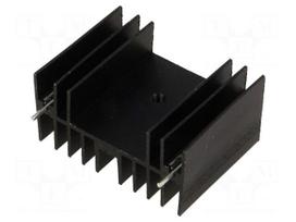 Heatsink: moulded | TO220,TO247 | black | L: 30mm | W: 40mm | H: 20mm