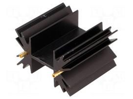 Heatsink: extruded | SOT32,TO220,TO3P | black | L: 38.1mm | 6.5K/W