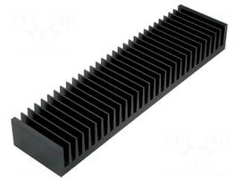 Heatsink: extruded | grilled | black | L: 75mm | W: 300mm | H: 40mm