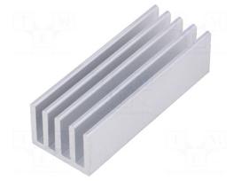 Heatsink: extruded | grilled | natural | L: 50mm | W: 19mm | H: 14mm | plain