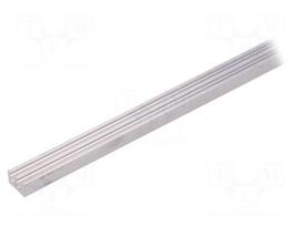 Heatsink: extruded | grilled | black | L: 1000mm | W: 10mm | H: 6mm