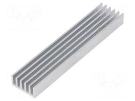 Heatsink: extruded | grilled | natural | L: 100mm | W: 21mm | H: 10mm