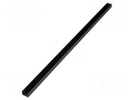 Heatsink: extruded | grilled | black | L: 1000mm | W: 36.8mm | H: 25mm