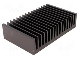Heatsink: extruded | grilled | black | L: 100mm | W: 160mm | H: 40mm