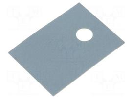 Heat transfer pad: silicone | TO220 | L: 18mm | W: 13mm | Thk: 0.2mm