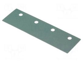 Heat transfer pad: silicone | 4 x TO220 | 0.4K/W | L: 60mm | W: 18mm