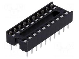 Socket: DIP | PIN: 20 | 7.62mm | THT | Pitch: 2.54mm | -40÷105°C