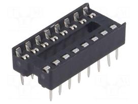 Socket: DIP | PIN: 16 | 7.62mm | THT | Pitch: 2.54mm