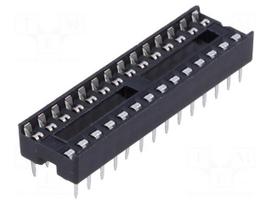 Socket: DIP | PIN: 28 | 7.62mm | THT | Pitch: 2.54mm