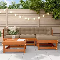 Sodo poilsio komplektas 5 pcs Vaško Ruda Tvirtas pušies medis