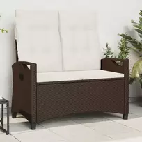 Sodo suolas su pagalve Ruda ir grietinėlė 105 x 60 x 112 cm