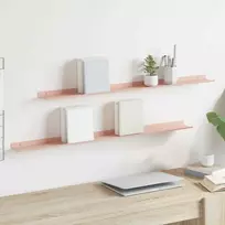 Plūduriuojanti lentyna 2 pcs Rožinė 100 x 9 x 2,5 cm Plienas