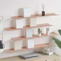 Plūduriuojanti lentyna 4 pcs Rožinė 100 x 18 x 2,5 cm Plienas