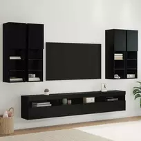 TV staliukas TV sieninės spintos komplektas su LED apšvietimu su LED 7 pcs