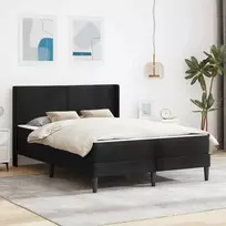 Lovos rėmas su čiužiniu Juoda 120 x 200 cm Aksomas
