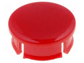Cap | Colour: red | Mounting: push-in | Mat: plastic
