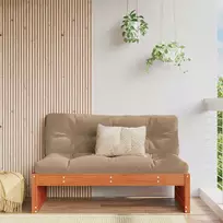 Sodo vidurinė sofa Kietas pušies medis Vaško Ruda