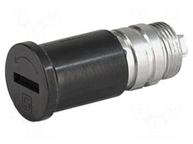 Adapter | cylindrical fuses | 5x20mm | 16A | -40÷85°C | Colour: black
