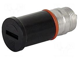 Adapter | cylindrical fuses | 5x20mm | 16A | -40÷85°C | Colour: black