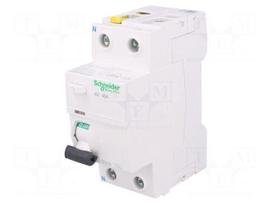 RCD breaker | Inom: 40A | Ires: 30mA | Poles: 2 | 400V | Mounting: DIN