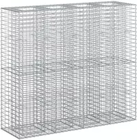 Gabioninė pakelta lova 2 pcs Sidabro 170 x 50 x 150 cm