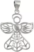 Sidabrinis pakabukas su cirkoniais "Angelas" Brasco 57853