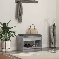 Koridoriaus suolas su pagalve Betono Pilka 63 x 38 x 45 cm