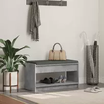 Koridoriaus suolas su pagalve Betono Pilka 83 x 38 x 45 cm