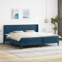 Čiužinys Lovos rėmas su čiužiniu Mėlyna 200 x 200 cm Aksomas