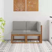 Lauko vidurinė ir kampinė sofa su pagalve 2 Vienetas