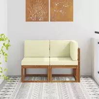 Lauko vidurinė ir kampinė sofa su pagalve 2 Vienetas