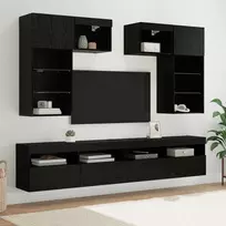 TV staliukas TV sieniniai vienetai 6 pcs 100 x 30 x 40 cm Amatininkų ąžuolas