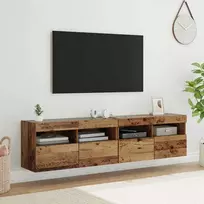 TV staliukas TV sieniniai spintelės 2 pcs Senovinis medis 80 x 30 x 40 cm