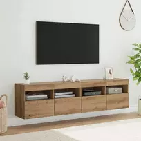 TV staliukas TV sieniniai spintelės 2 pcs Amatininkų ąžuolas 80 x 30 x 40 cm