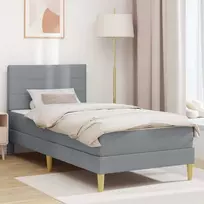 Lovos rėmas Šviesiai pilka 80 x 200 cm Poliesteris