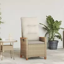 Lauko krėslai su pagalve Pilka ir tamsiai mėlyna Ratanas